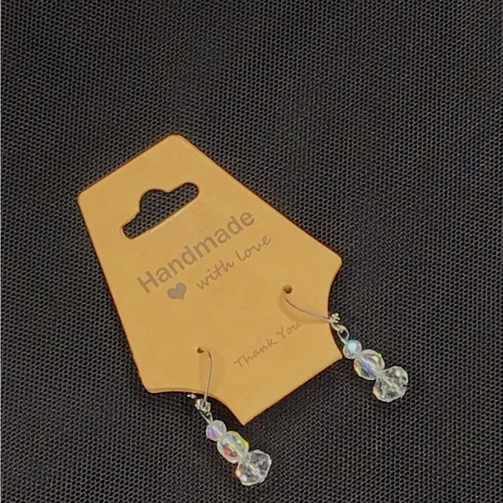Handmade Women’s Dangle Earrings Set — Black, Pink, Clear, Red & Green Options - Picture 9 of 12